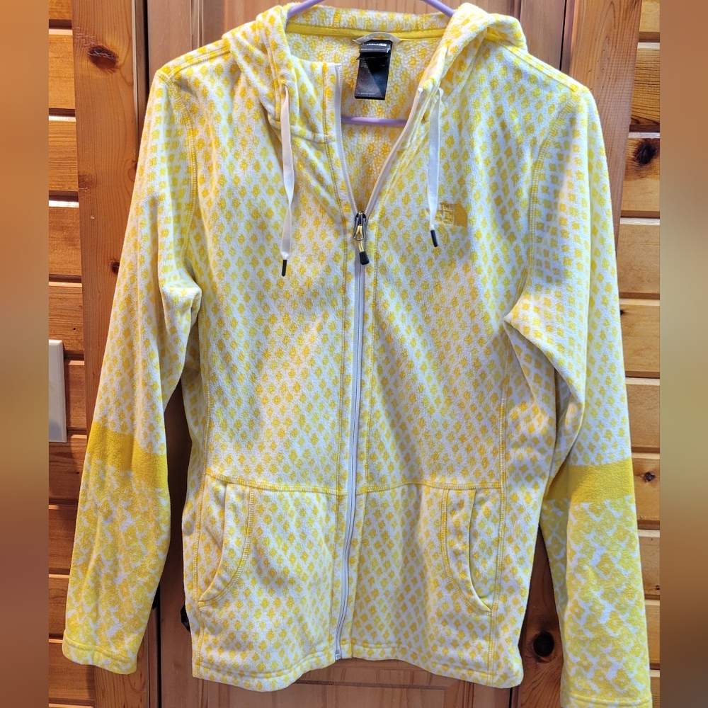 The North Face Yellow Patterned Hoodie